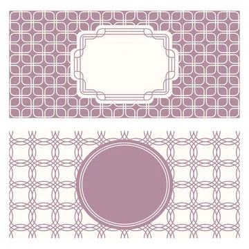 Monochrome banner templates, patterned abstract geometric background. Packa.. Stock Illustration