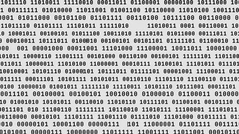Monochrome binary code background for digital computing and IT Stock Illustration