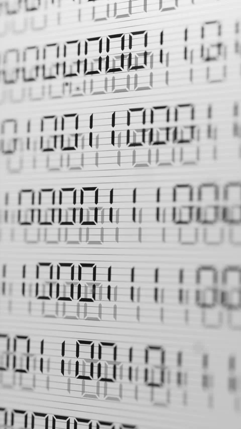 Monochrome binary code in a white interface, symbolizing cybersecurity. Stock Footage 341886777