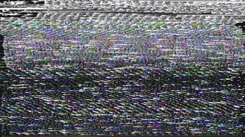 Monochrome, black and white offset flickering noise. Screen damage TV effects Stock-Footage 173748107