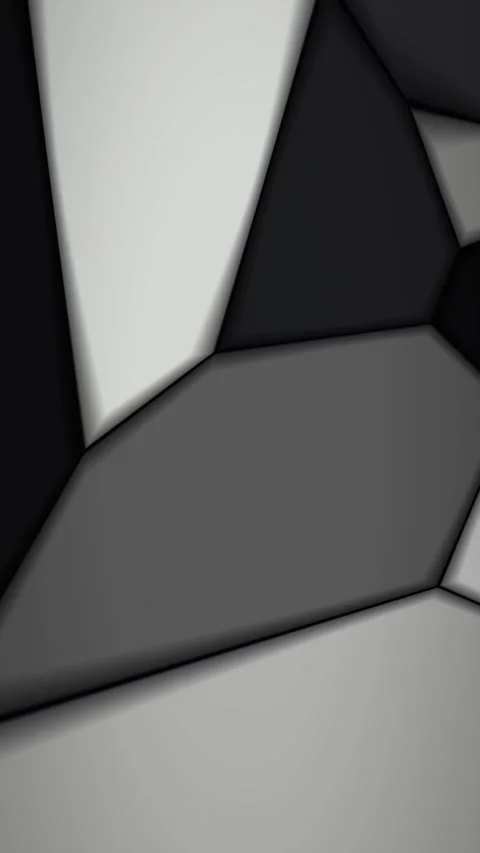 Monochrome Black White Voronoi Polygon Morphing Vertical Seamless Loop Видео 344088667