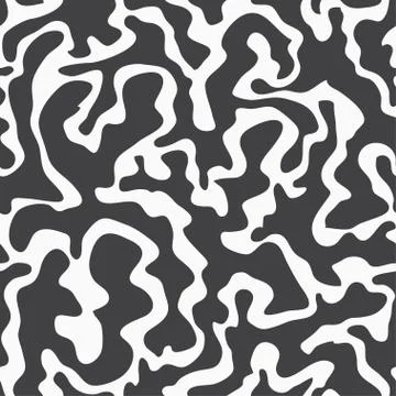 Monochrome blots seamless pattern Illustrazione stock