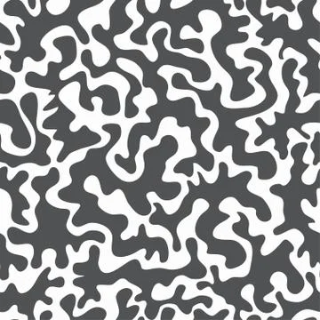 Monochrome blots seamless pattern Stock Illustration