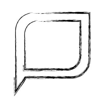 Monochrome blurred silhouette of bubble speech 库存插图
