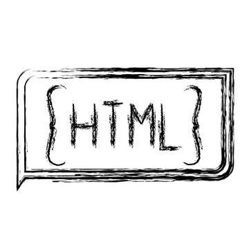 Monochrome blurred silhouette of rectangle text html Illustrazione stock