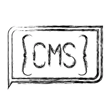 Monochrome blurred silhouette of rectangle text cms 스톡 일러스트