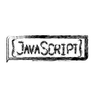 Monochrome blurred silhouette of rectangle text Java script Stock Illustration