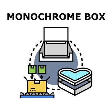 Monochrome box concept vector illustration Stock Illustration