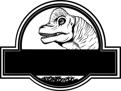 Monochrome Brachiosaurus dinosaur sketch vector illustration design Stock Illustration