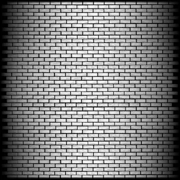 Monochrome brick wall Stock Illustration
