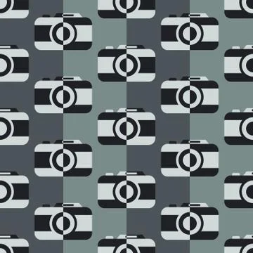 Monochrome camera Stock Illustration