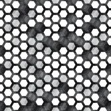 Monochrome cell seamless pattern Stock Illustration
