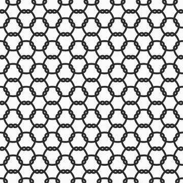 Monochrome chain link seamless pattern Stock Illustration