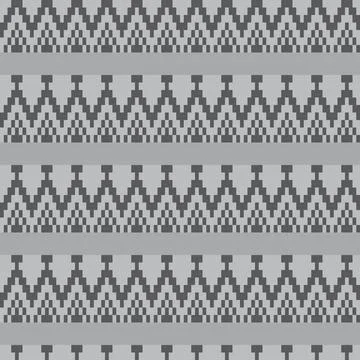 Monochrome Chevron Fair Isle Seamless Pattern Design Stockillustratie