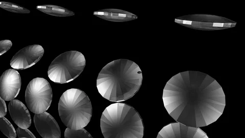 Monochrome chrystal button Stock Footage 98225796