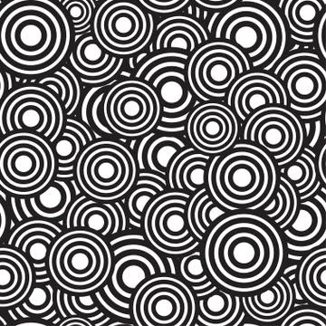Monochrome circle seamless Stock Illustration