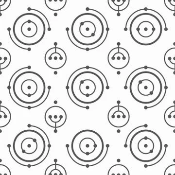 Monochrome circle seamless pattern. Stock Illustration