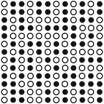 Monochrome circle seamless pattern Stock Illustration