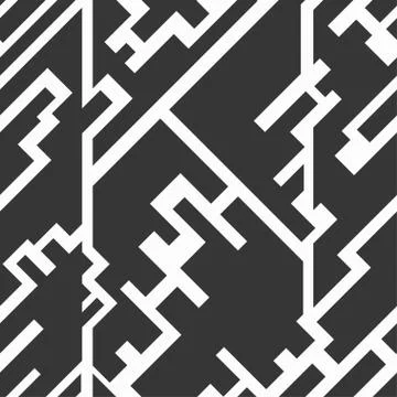 Monochrome circuit seamless texture Illustrazione stock
