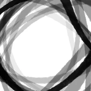 Monochrome Circular Brush Frame Abstract Background Stock Illustration