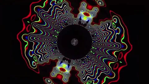 Monochrome Circular Motion - Abstract Visual Loop for VJs Stock Footage 284819544