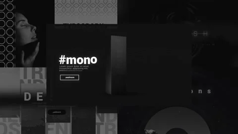 Monochrome Clean Typography Stock After Effects