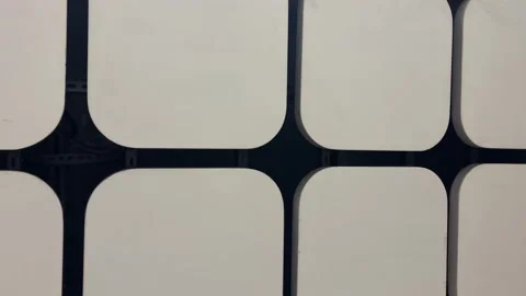 Monochrome Close-Up of Rounded Rectangle Ceiling Panels Stock Footage 331482860