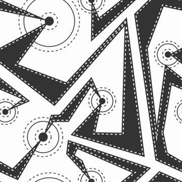 Monochrome cloth seamless pattern Stock Illustration