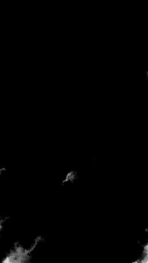 Monochrome cloud frame background drifting white vapor around black center, atmo Stock Footage 340415815
