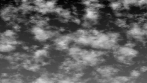 Monochrome Cloudy Sky Drifting Downwards in Seamless Loop Animation Stock Footage 341461880