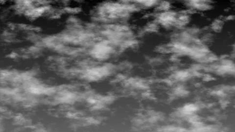Monochrome Cloudy Sky Drifting Upwards in a Seamless Loop Stock Footage 340381696