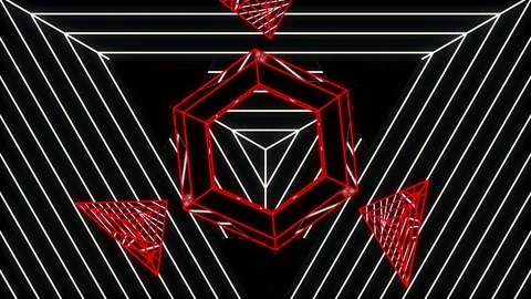 Monochrome-Color Geometry Stock Footage 74296583