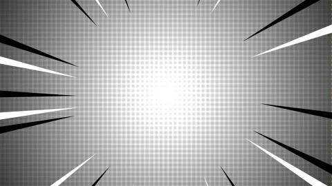 Monochrome Comic Halftone Radial Lines Stock Footage 318257731