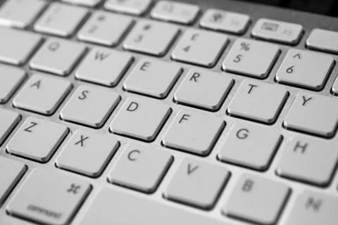 Monochrome Computer Keyboard Closeup Stock Photos
