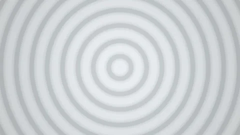 Monochrome concentric circles expand outward in a seamless loop Stock Footage 340957528