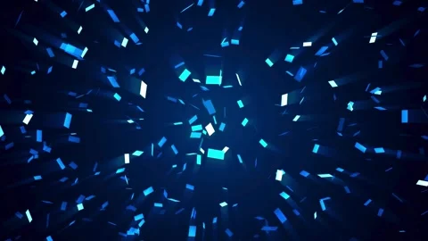 Monochrome Confetti on Blue Background Video stock 303870652