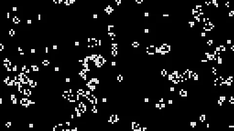 Monochrome Conway Game of Life Overlay Loop Stock Footage 335127953