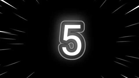 Monochrome countdown from 10 to 0 in a comic book style Stock Footage 317967550