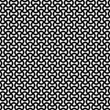 Monochrome curly stripe repeat pattern 库存插图