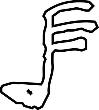 Monochrome Cute musical note scribbles drawn by children Stock Illustration