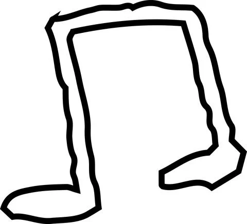 Monochrome Cute musical note scribbles drawn by children Stock Illustration