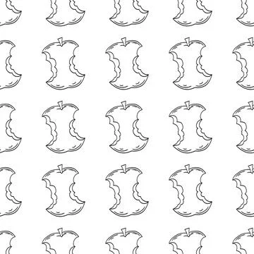 Monochrome cute pattern. Pattern for textiles in hand draw style Stock Illustration