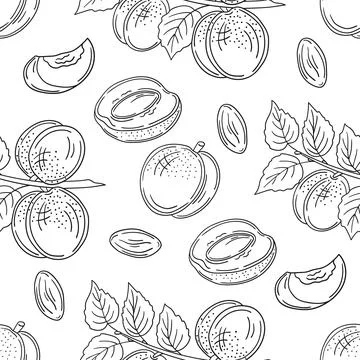 Monochrome cute pattern. Pattern for textiles in hand draw style Stock Illustration