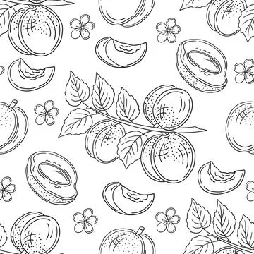 Monochrome cute pattern. Pattern for textiles in hand draw style Stock Illustration