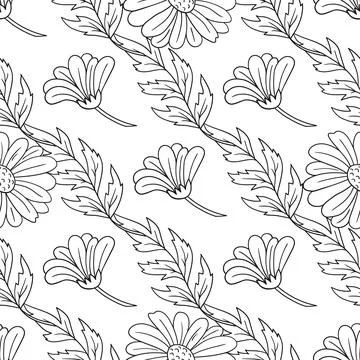 Monochrome cute pattern. Pattern for textiles in hand draw style Stockillustratie