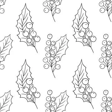 Monochrome cute pattern. Pattern for textiles in hand draw style Stock Illustration