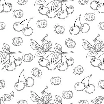 Monochrome cute pattern. Pattern for textiles in hand draw style Stock Illustration