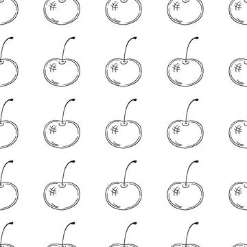 Monochrome cute pattern. Pattern for textiles in hand draw style Illustrazione stock