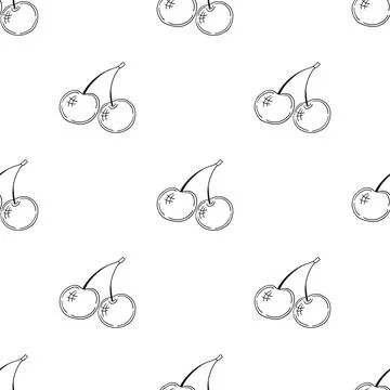 Monochrome cute pattern. Pattern for textiles in hand draw style Illustrazione stock