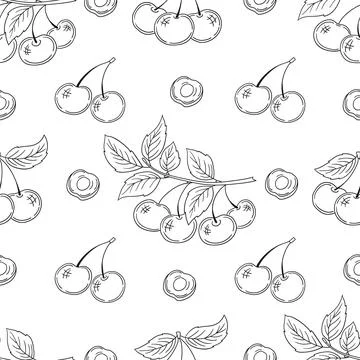 Monochrome cute pattern. Pattern for textiles in hand draw style Illustrazione stock